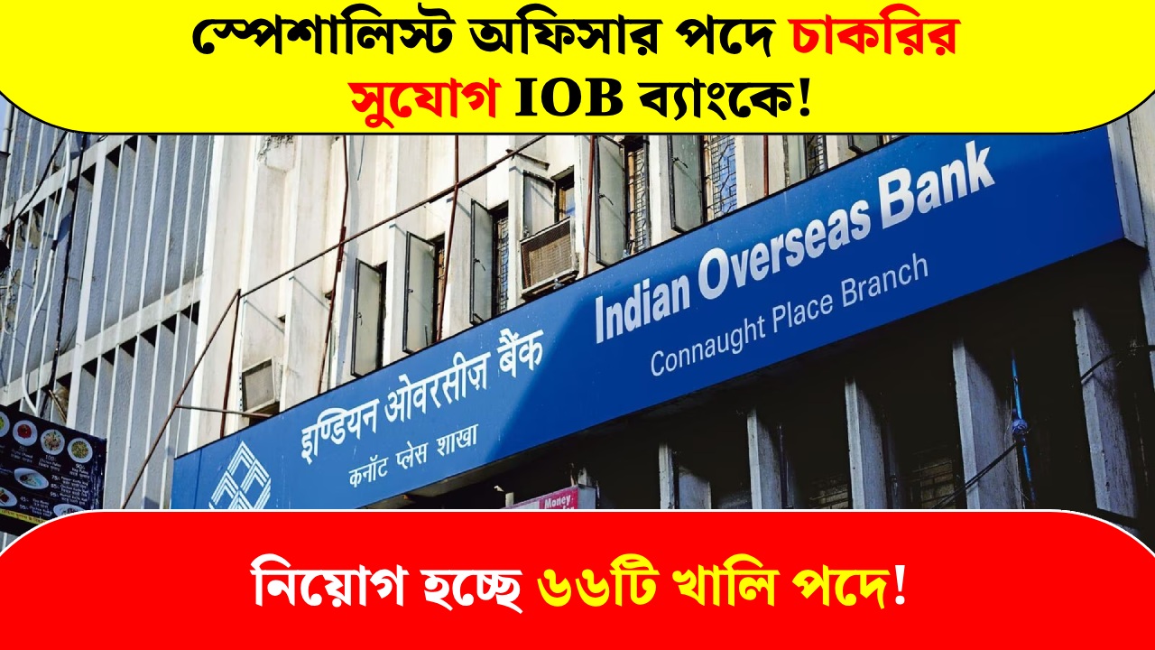 66 job openings of Specialist Officer in Indian Overseas Bank